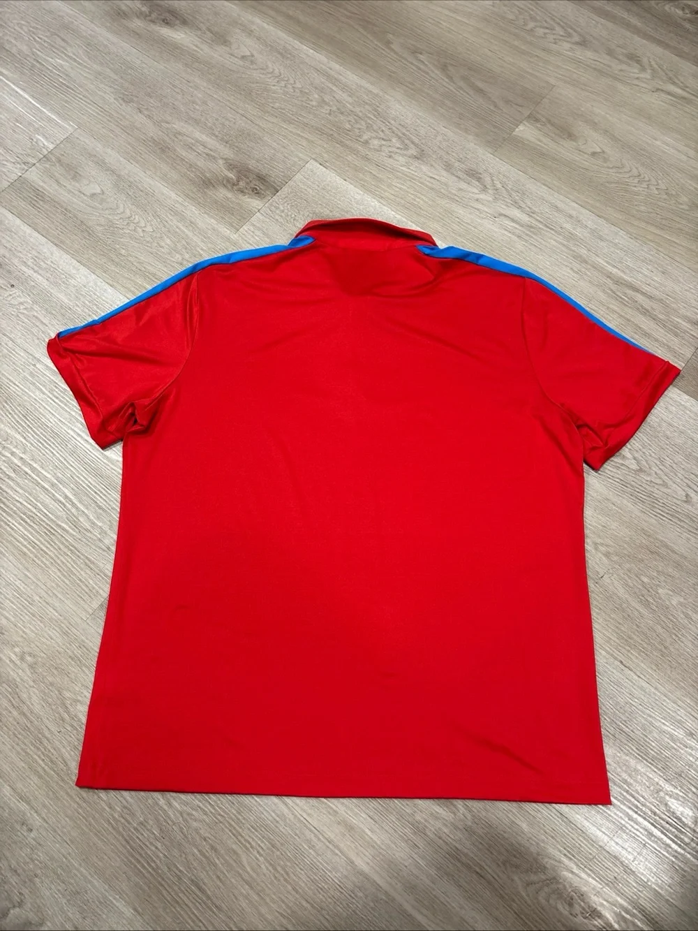 Redvanly Men's Size XL Rio Red Blue Golf Polo Shirt Stretch